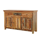 Harper 3-door Solid Reclaimed Wood Accent Cabinet Brown - Tampa Furniture Outlet
