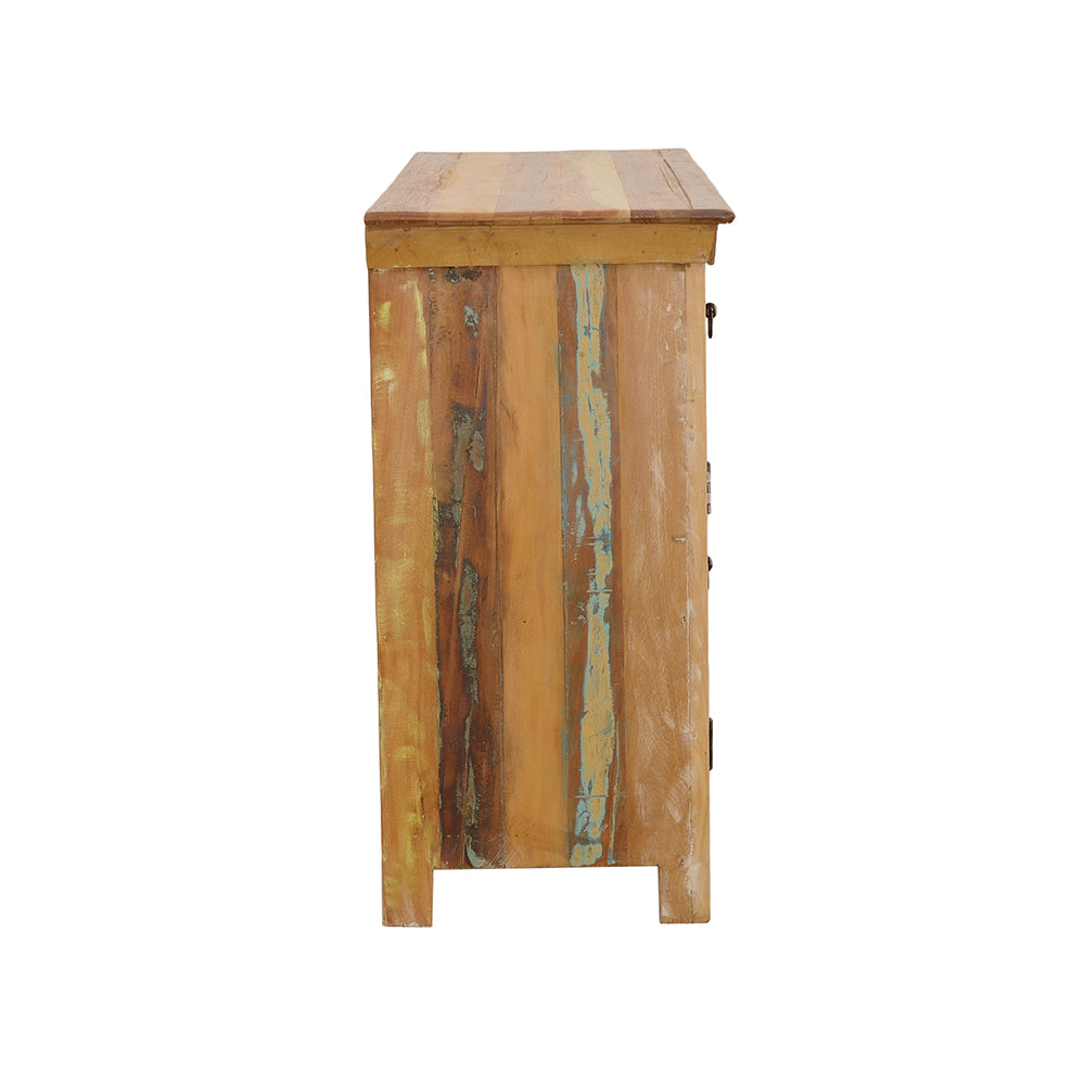 Harper 3-door Solid Reclaimed Wood Accent Cabinet Brown - Tampa Furniture Outlet