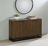 Ryatt 4-door Engineered Wood Accent Cabinet Dark Pine - Tampa Furniture Outlet