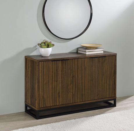 Ryatt 4-door Engineered Wood Accent Cabinet Dark Pine - Tampa Furniture Outlet