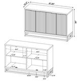 Ryatt 4-door Engineered Wood Accent Cabinet Dark Pine - Tampa Furniture Outlet