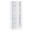 Tampa Furniture Outlet - Coaster - Cabra 4-door LED Curio Display Cabinet White High Gloss - 950397