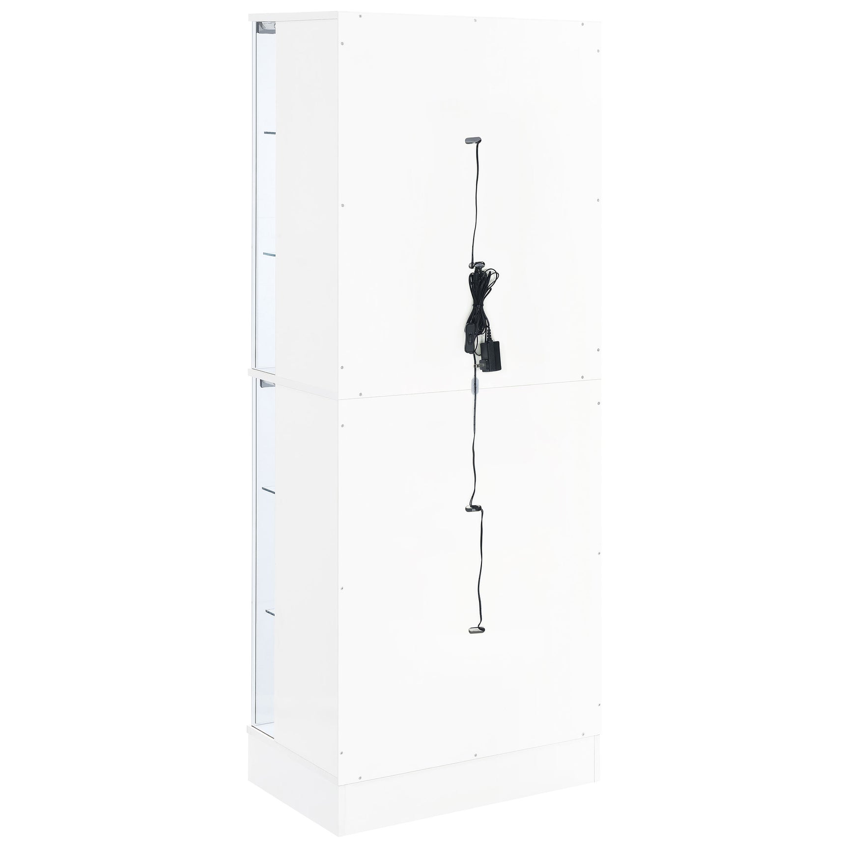 Cabra 4-door LED Curio Display Cabinet White High Gloss - Tampa Furniture Outlet
