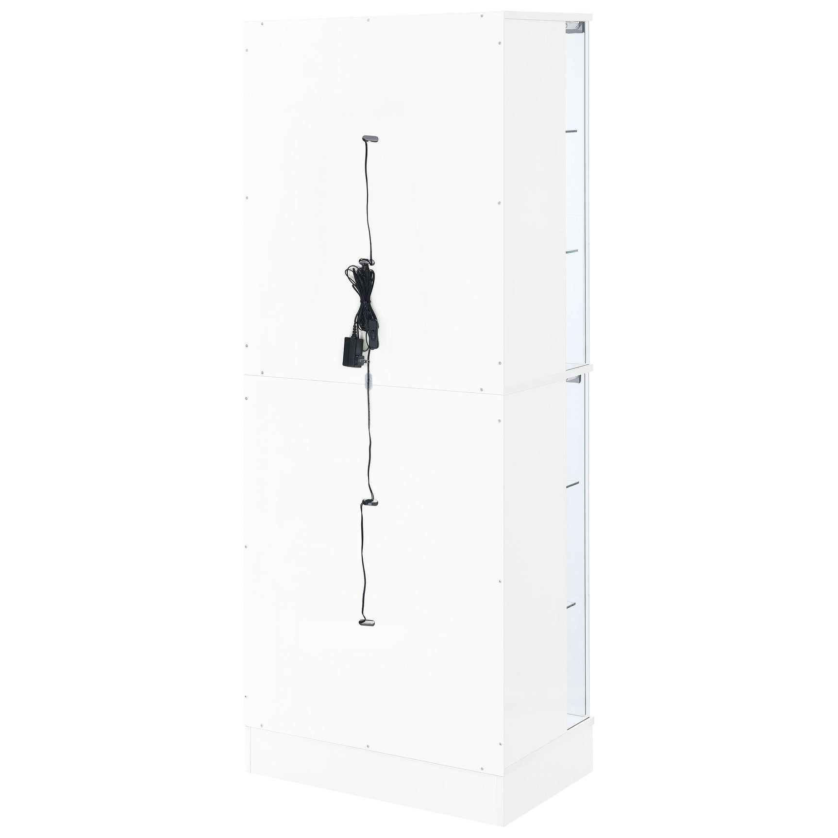 Cabra 4-door LED Curio Display Cabinet White High Gloss - Tampa Furniture Outlet