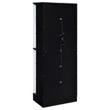 Cabra 4-door LED Curio Display Cabinet Black High Gloss - Tampa Furniture Outlet