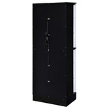 Cabra 4-door LED Curio Display Cabinet Black High Gloss - Tampa Furniture Outlet