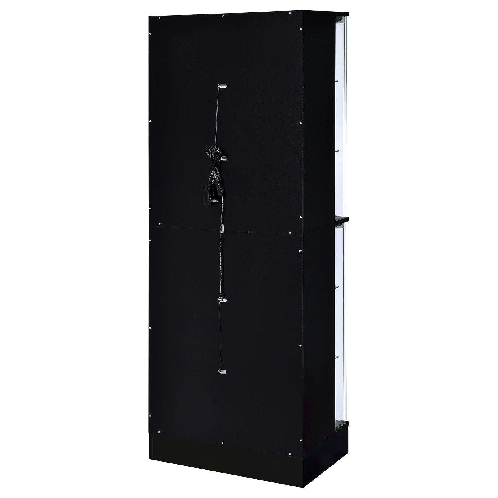 Cabra 4-door LED Curio Display Cabinet Black High Gloss - Tampa Furniture Outlet