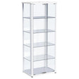 Tampa Furniture Outlet - Coaster - Aero 5-shelf Display Curio Cabinet with LED Lighting White - 950399