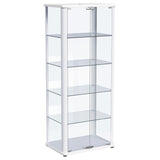 Tampa Furniture Outlet - Coaster - Aero 5-shelf Display Curio Cabinet with LED Lighting White - 950399