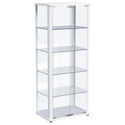 Tampa Furniture Outlet - Coaster - Aero 5-shelf Display Curio Cabinet with LED Lighting White - 950399