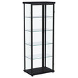 Tampa Furniture Outlet - Coaster - Aero 4-shelf Display Curio Cabinet with LED Lighting Black - 950400
