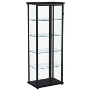 Tampa Furniture Outlet - Coaster - Aero 4-shelf Display Curio Cabinet with LED Lighting Black - 950400