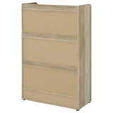 Denia 3-tier Engineered Wood Shoe Cabinet White - Tampa Furniture Outlet