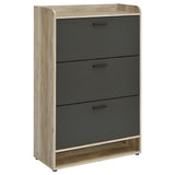 Tampa Furniture Outlet - Coaster - Denia 3-tier Engineered Wood Shoe Cabinet Grey - 950404