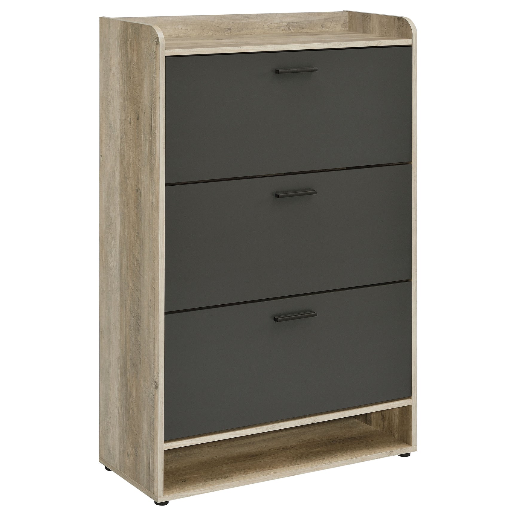 Tampa Furniture Outlet - Coaster - Denia 3-tier Engineered Wood Shoe Cabinet Grey - 950404
