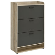 Tampa Furniture Outlet - Coaster - Denia 3-tier Engineered Wood Shoe Cabinet Grey - 950404