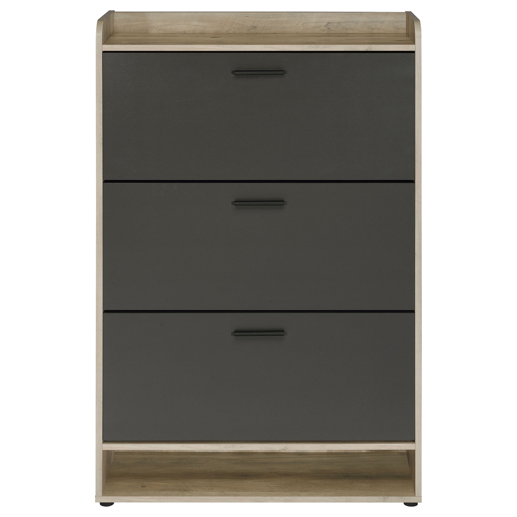 Denia 3-tier Engineered Wood Shoe Cabinet Grey - Tampa Furniture Outlet
