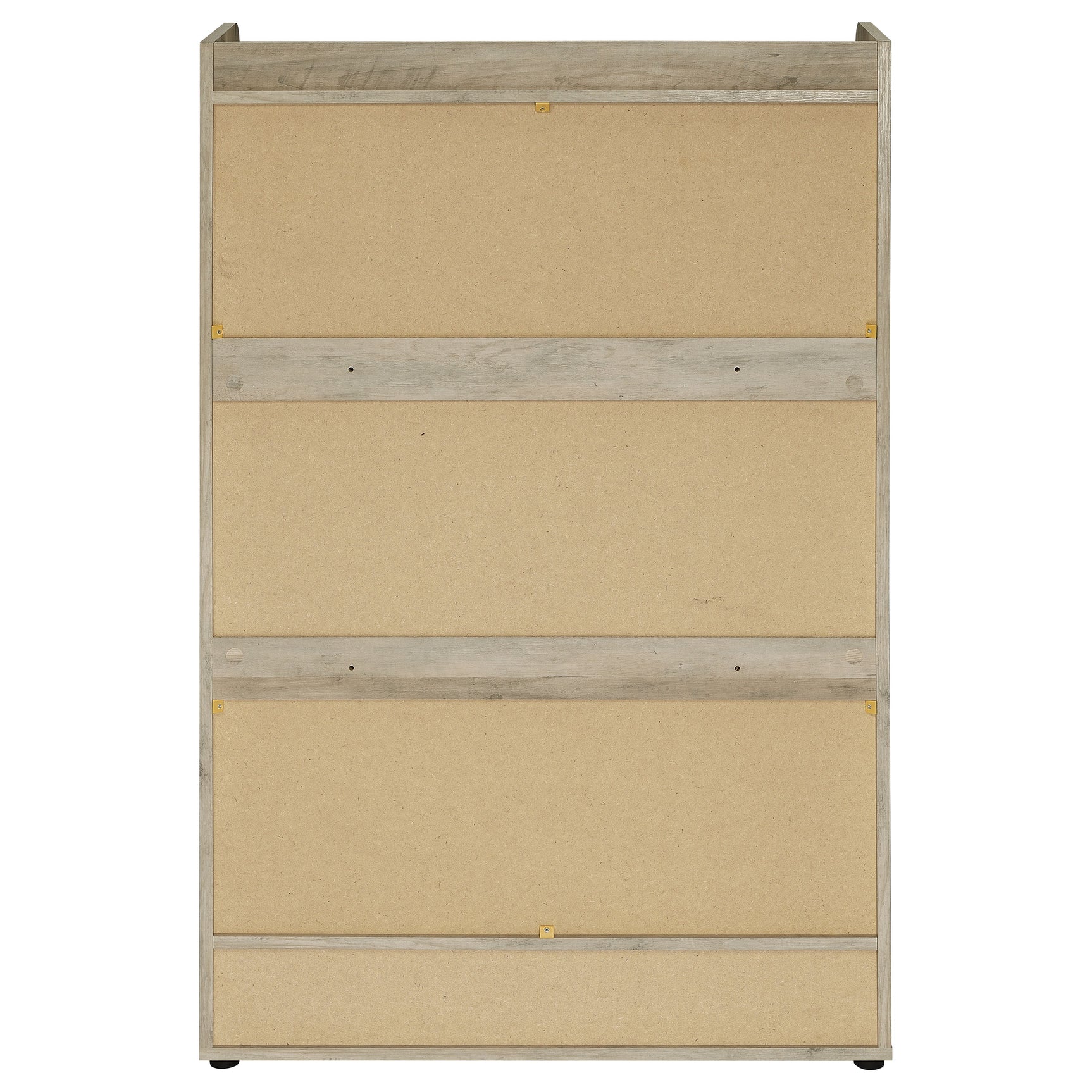 Denia 3-tier Engineered Wood Shoe Cabinet Grey - Tampa Furniture Outlet