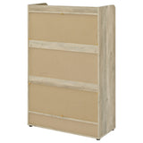 Denia 3-tier Engineered Wood Shoe Cabinet Grey - Tampa Furniture Outlet