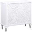 Tampa Furniture Outlet - Coaster - Cardella 2-door Mandala Accent Cabinet Distressed White - 950411