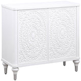 Tampa Furniture Outlet - Coaster - Cardella 2-door Mandala Accent Cabinet Distressed White - 950411