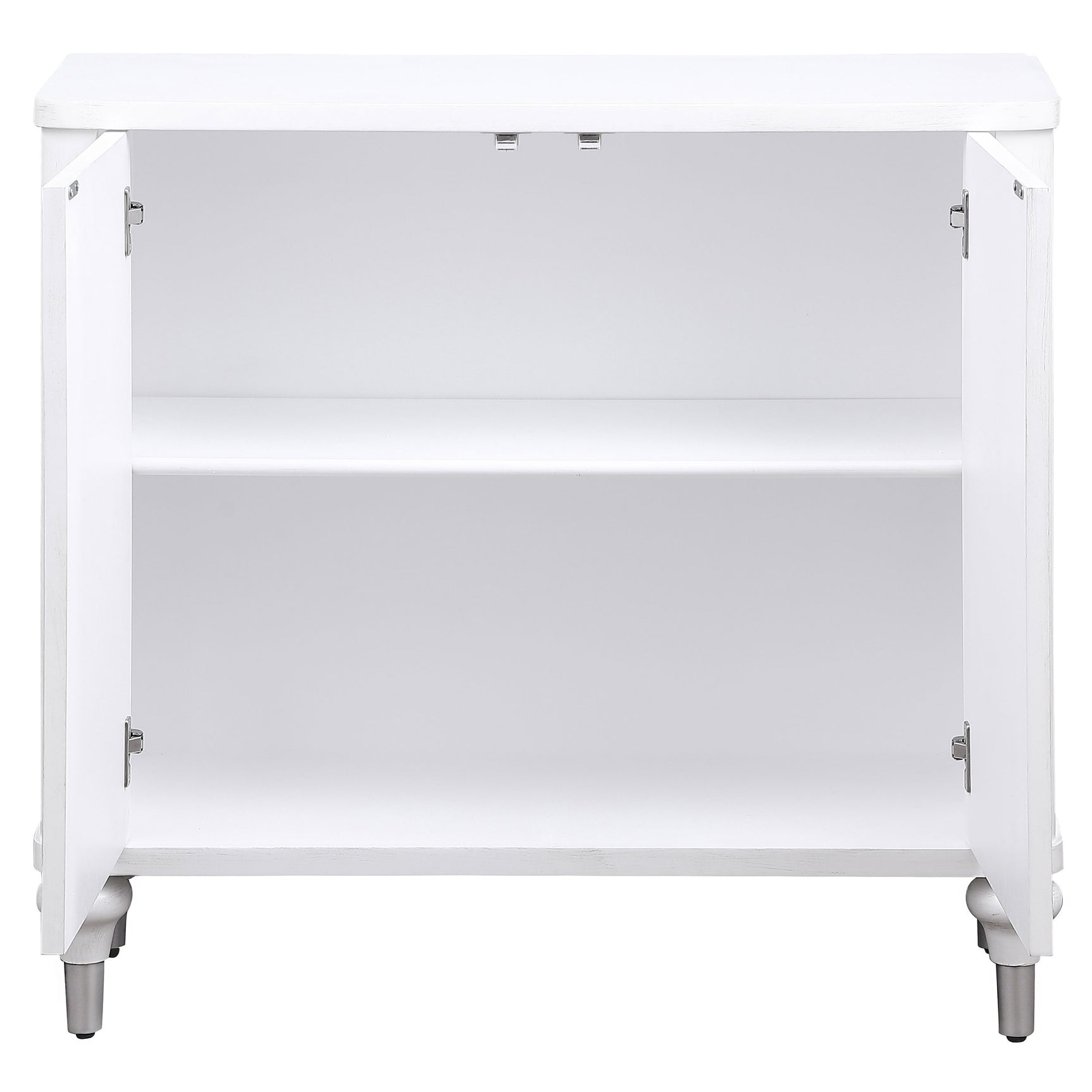Cardella 2-door Mandala Accent Cabinet Distressed White - Tampa Furniture Outlet