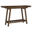 Tampa Furniture Outlet - Coaster - Ornelas 46-inch Console Table with Slatted Shelf Mango Brown - 950415