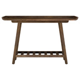 Ornelas 46-inch Console Table with Slatted Shelf Mango Brown - Tampa Furniture Outlet