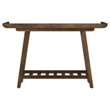 Ornelas 46-inch Console Table with Slatted Shelf Mango Brown - Tampa Furniture Outlet