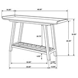 Ornelas 46-inch Console Table with Slatted Shelf Mango Brown - Tampa Furniture Outlet