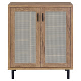 Teller 2-door Shoe Storage Cabinet Natural Oak - Tampa Furniture Outlet