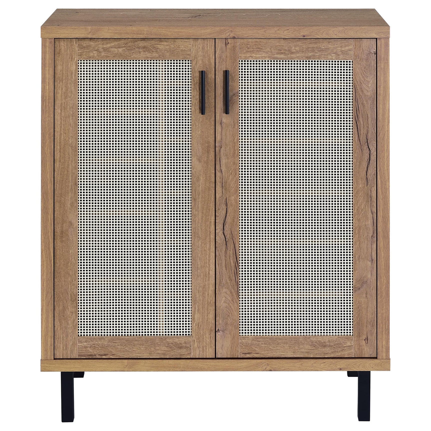 Teller 2-door Shoe Storage Cabinet Natural Oak - Tampa Furniture Outlet