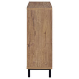 Teller 2-door Shoe Storage Cabinet Natural Oak - Tampa Furniture Outlet
