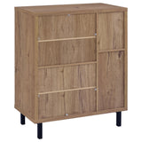 Teller 2-door Shoe Storage Cabinet Natural Oak - Tampa Furniture Outlet