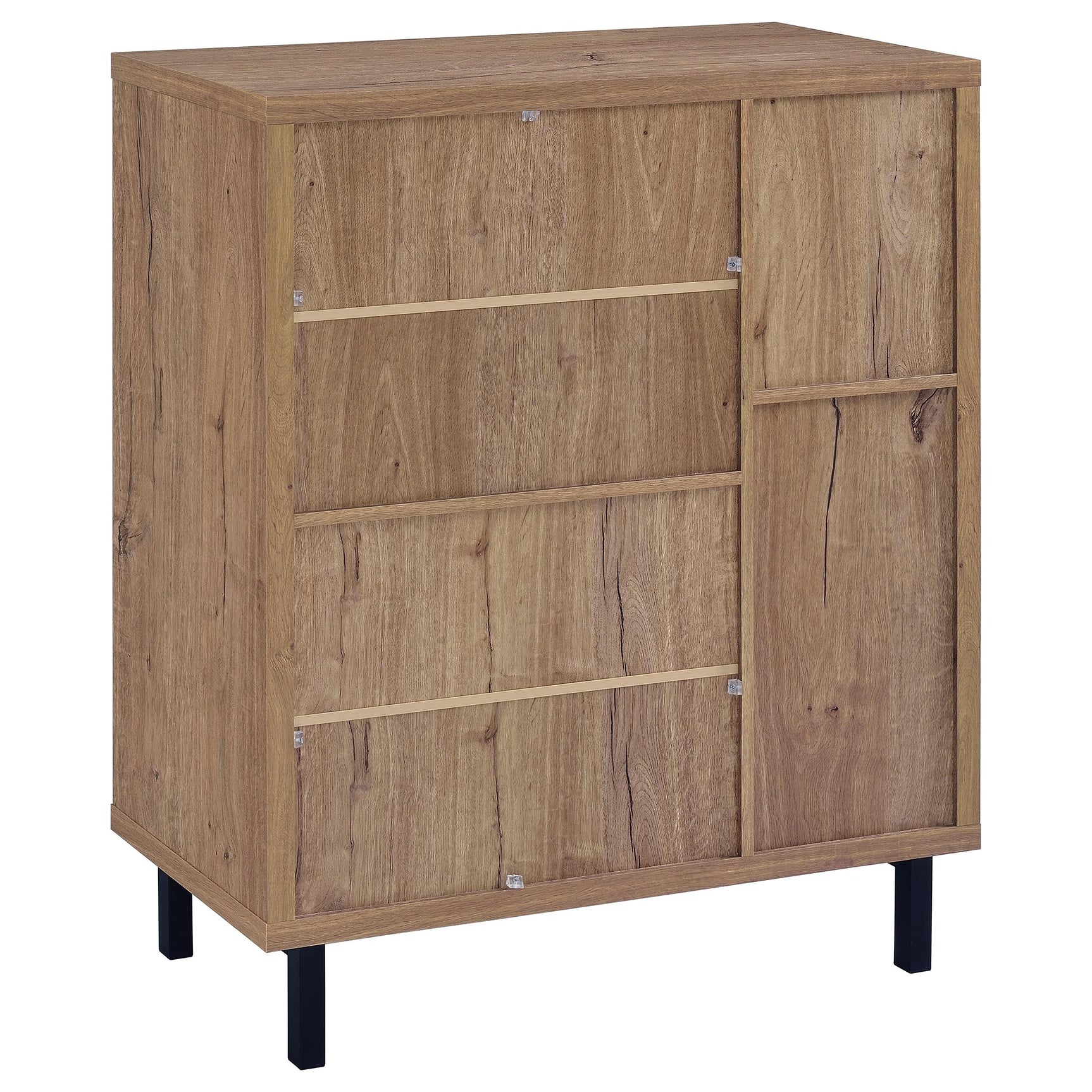 Teller 2-door Shoe Storage Cabinet Natural Oak - Tampa Furniture Outlet