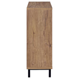 Teller 2-door Shoe Storage Cabinet Natural Oak - Tampa Furniture Outlet