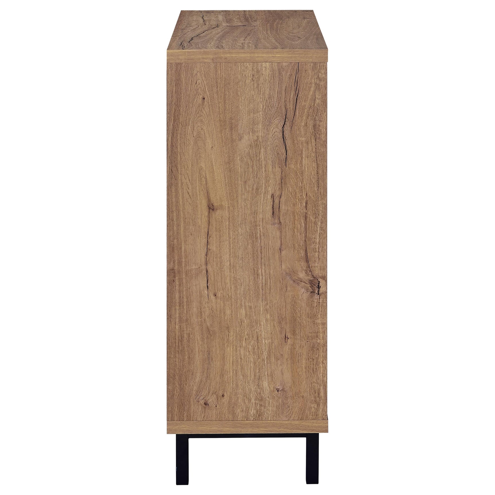 Teller 2-door Shoe Storage Cabinet Natural Oak - Tampa Furniture Outlet