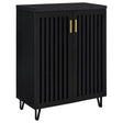 Tampa Furniture Outlet - Coaster - Brixton 2-door Entryway Shoe Storage Cabinets Black - 950422