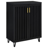 Tampa Furniture Outlet - Coaster - Brixton 2-door Entryway Shoe Storage Cabinets Black - 950422
