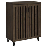 Tampa Furniture Outlet - Coaster - Brixton 2-door Entryway Shoe Storage Cabinets Smoked Oak - 950423