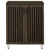 Brixton 2-door Entryway Shoe Storage Cabinets Smoked Oak - Tampa Furniture Outlet