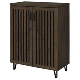 Brixton 2-door Entryway Shoe Storage Cabinets Smoked Oak - Tampa Furniture Outlet