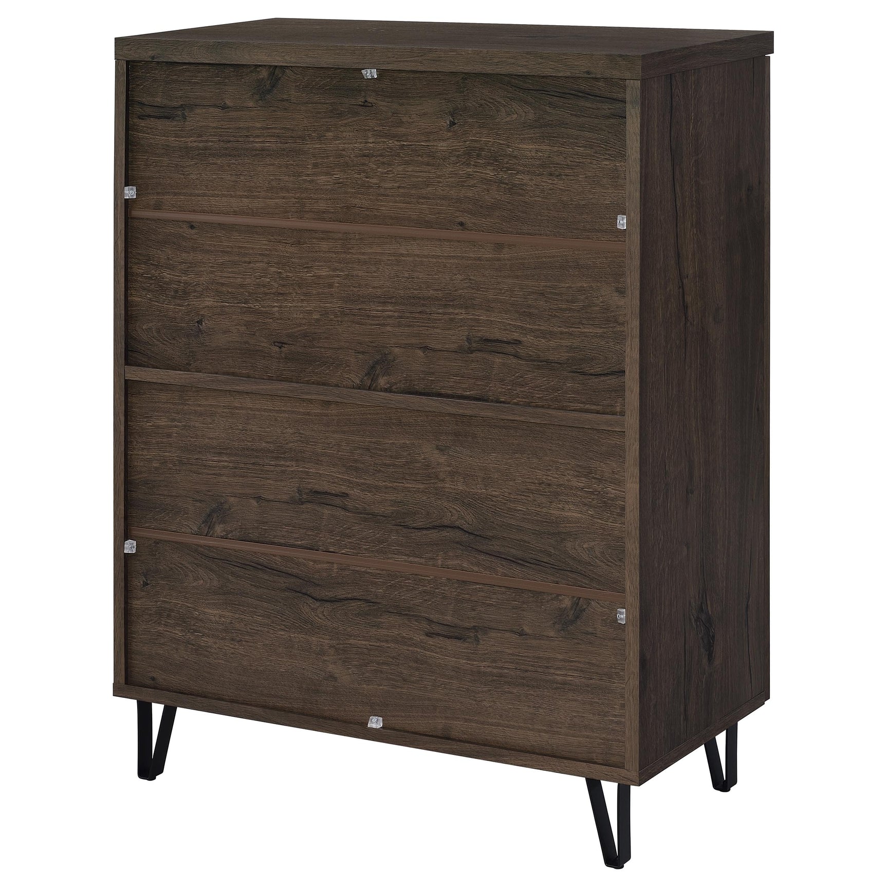 Brixton 2-door Entryway Shoe Storage Cabinets Smoked Oak - Tampa Furniture Outlet