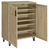 Brixton 2-door Entryway Shoe Storage Cabinets White Oak - Tampa Furniture Outlet