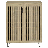 Brixton 2-door Entryway Shoe Storage Cabinets White Oak - Tampa Furniture Outlet