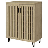 Brixton 2-door Entryway Shoe Storage Cabinets White Oak - Tampa Furniture Outlet
