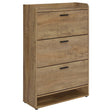Tampa Furniture Outlet - Coaster - Denia 3-tier Engineered Wood Shoe Cabinet Mango - 950425