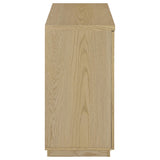 Tilbury 2-door Glass Front Accent Display Cabinet Light Oak