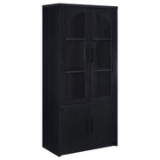 Tampa Furniture Outlet - Coaster - Riva 4-door Tall Accent Display Cabinet LED Lighting Black - 950432