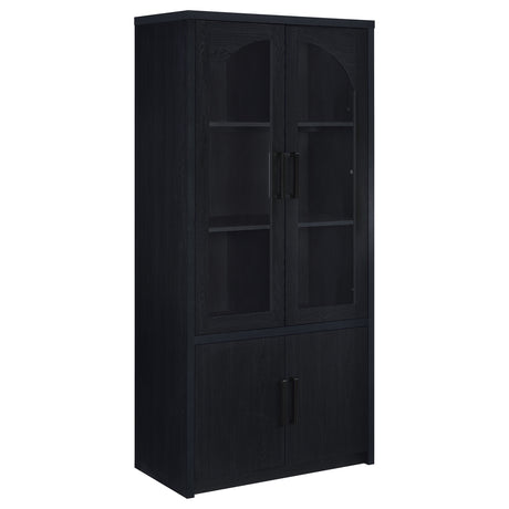 Tampa Furniture Outlet - Coaster - Riva 4-door Tall Accent Display Cabinet LED Lighting Black - 950432